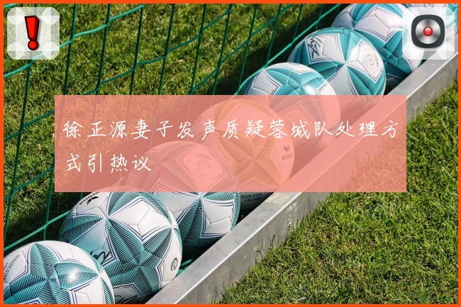徐正源妻子发声质疑蓉城队处理方式引热议